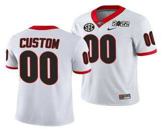 Mens Georgia Bulldogs ACTIVE PLAYER Customized 2022 Patch White College Football Stitched Jersey